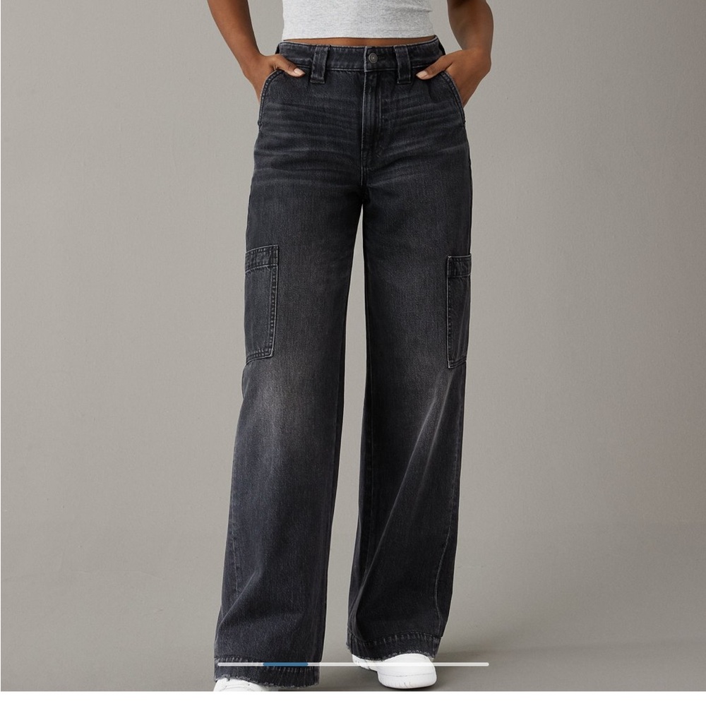 American Eagle Black Wash Baggy Jeans NWOT